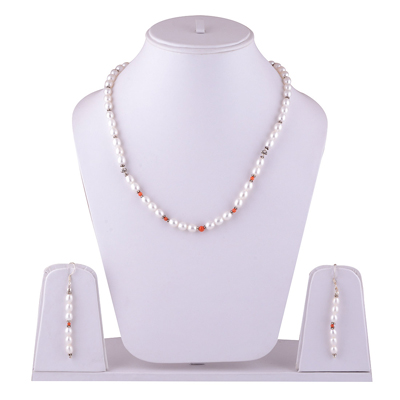 Pearl&Coral Cabochon Stone Set
