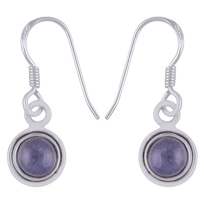 Tanzanite Cabochon Stone Earrings