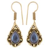 Brass Gemstone Earrings